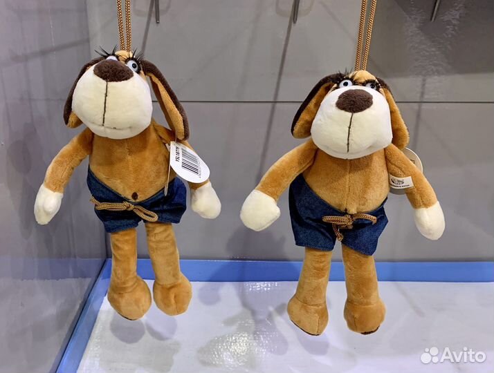 Игрушка мягкая Собачка в синих шортах ABtoys