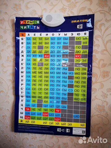 Плакат учимся читать знаток