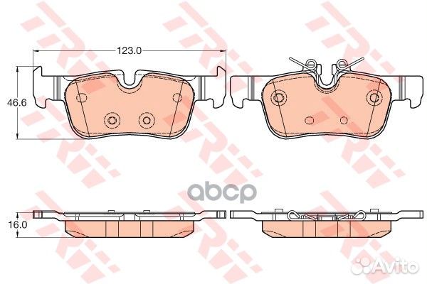 Колодки зад.BMW 2 F45 14, X1 F48 15 GDB2063