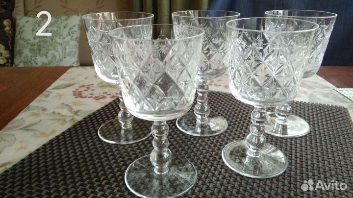 Хрустальные фужеры, бокалы, рюмки СССР