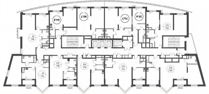 2-к. апартаменты, 80,7 м², 14/29 эт.