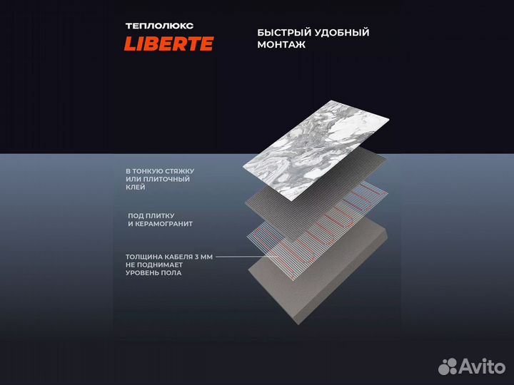 Теплый пол Теплолюкс Liberte 3,5 кв.м