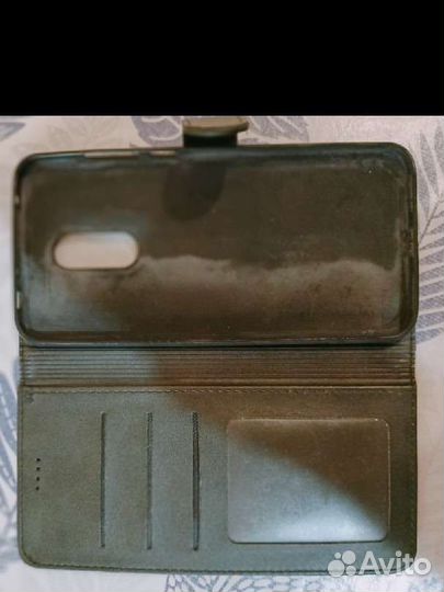 Чехол книжка кожаный на редми 5 плюс