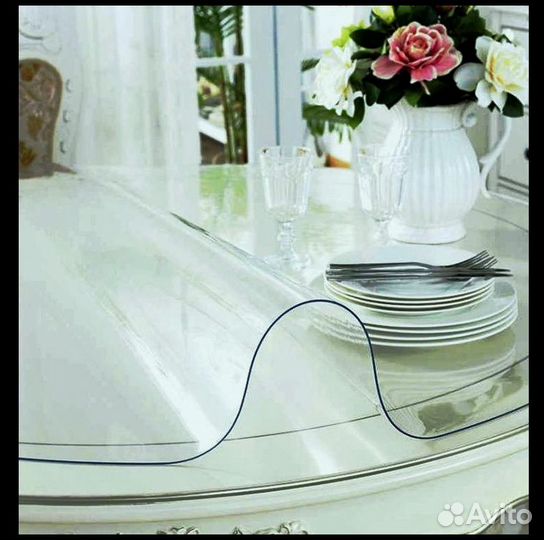 Гибкое/мягкое стекло, силиконовая скатерть