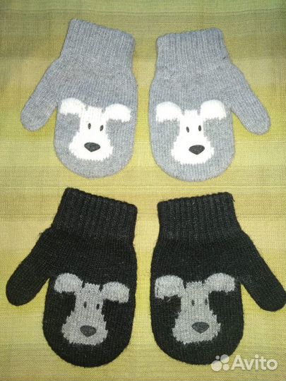 Рукавички детские вязаные