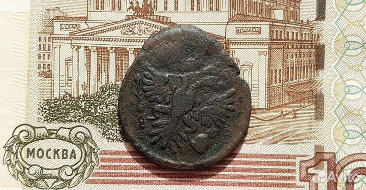 Денга 1731 без черты двойной удар R