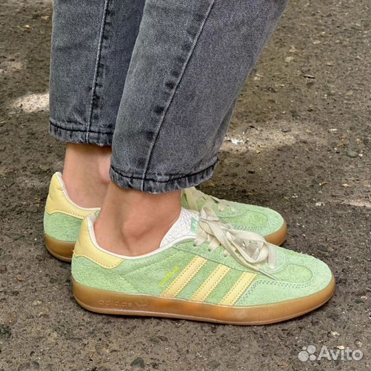 Кеды женские Adidas Gazelle Indoor Light Green