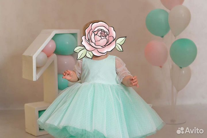 Платье для девочки 68-74