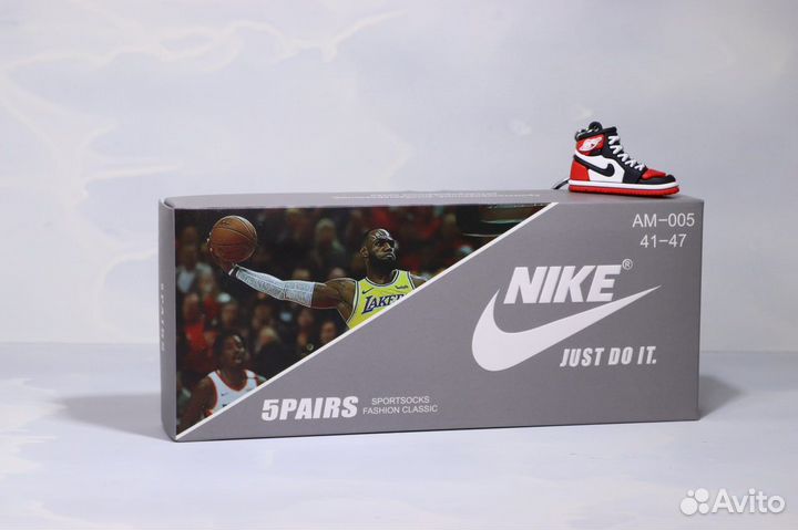 Носки nike белые высокие