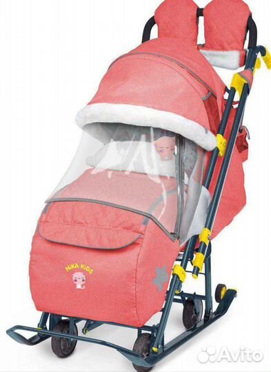 Санки коляска ника 7-3 + доставка