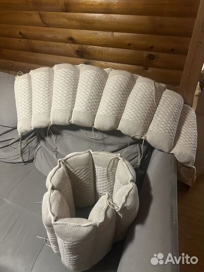 Вязаные бортики в кроватку Loomknits