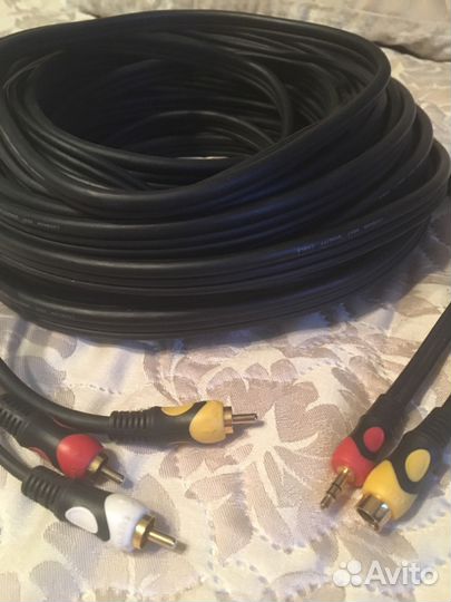 Luxmann шнур шт RCAx3-шт miniDIN 4P+шт 3,5стер 15м