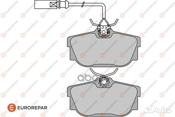 Колодки тормозные дисковые зад 1617263080 E