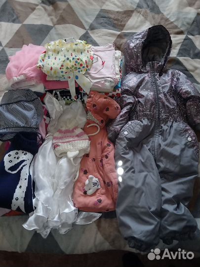 Большой пакет вещей для девочки 86-92