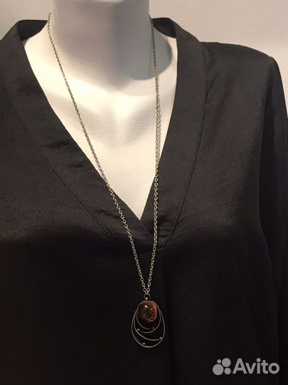 Винтажные советские колье с балтийским янтарем