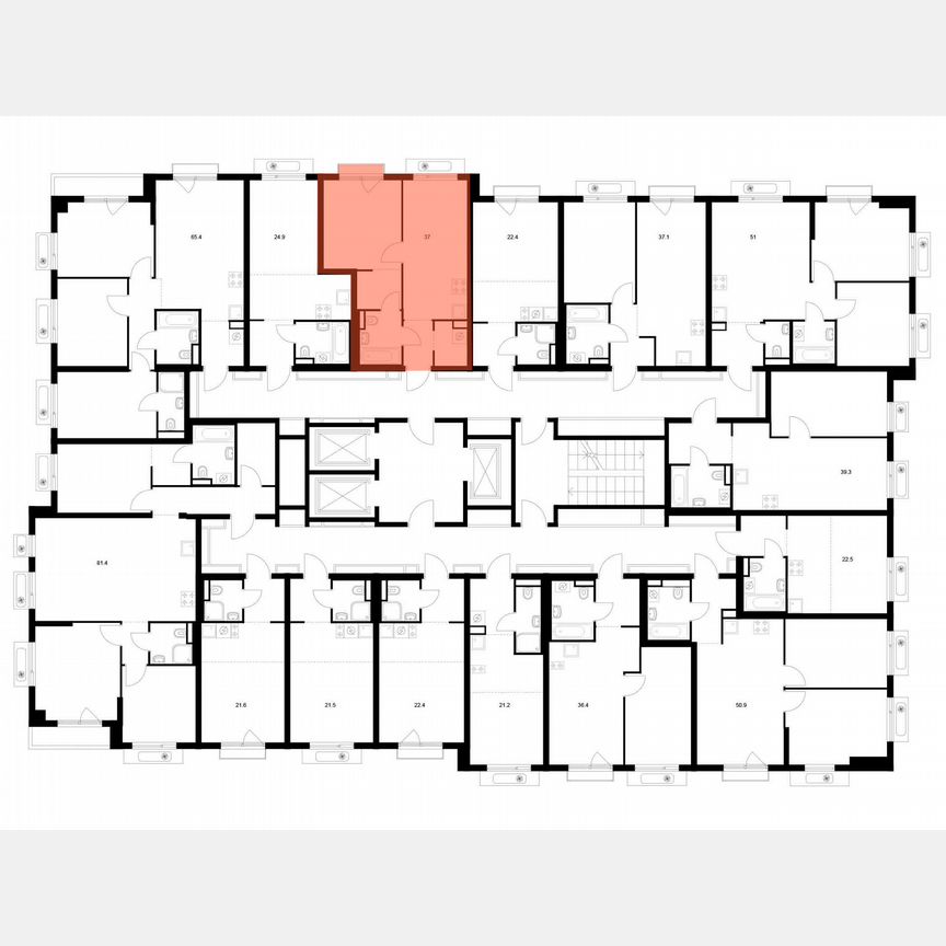 1-к. квартира, 37 м², 14/18 эт.