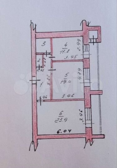 2-к. квартира, 69,5 м², 3/5 эт.