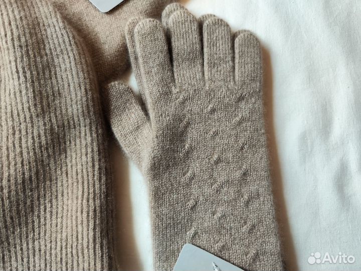 Шапка кашемир + перчатки+Косынка Монголия