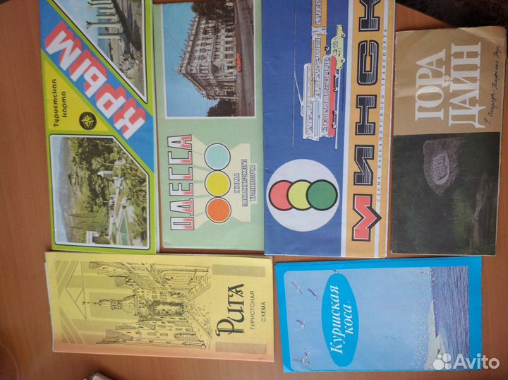 Наборы винтажных открыток и тур схем, карт СССР