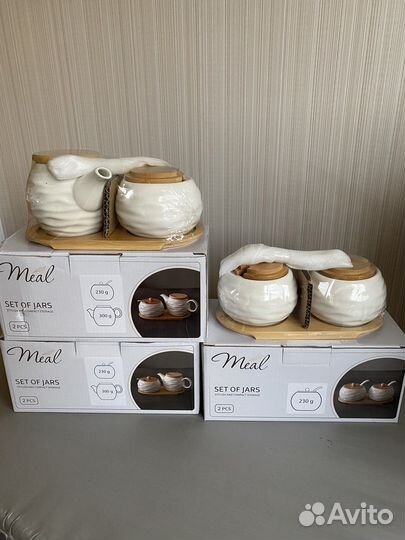 Фарфоровые наборы посуды сахарница чайник баноски