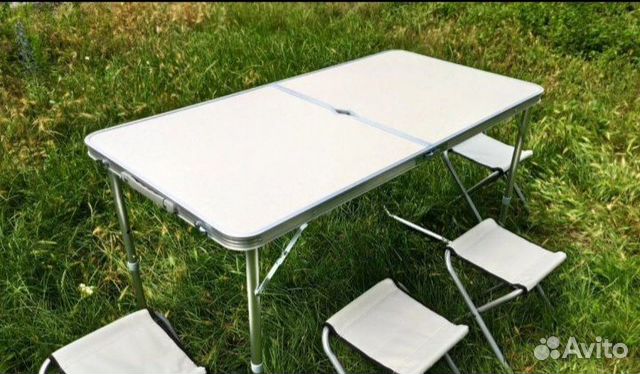 Складной туристический стол со стульями