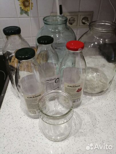 Бутылки стекло, банки