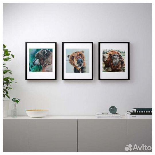 Картина акварелью триптих 