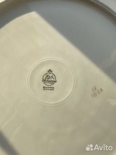 Фарфоровая тарелка Бавария Германия Zeh Scherzer