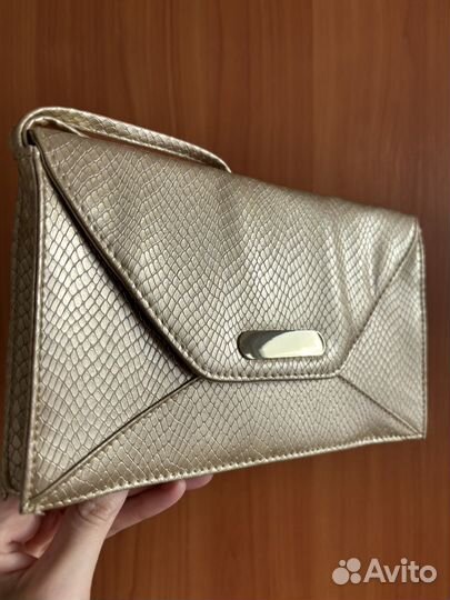 Сумка клатч золотой