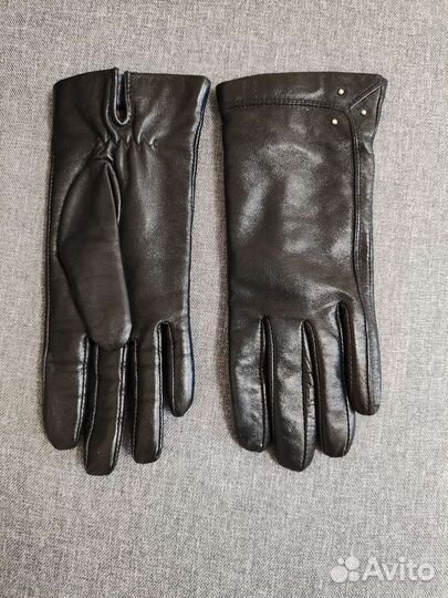 Перчатки кожаные S