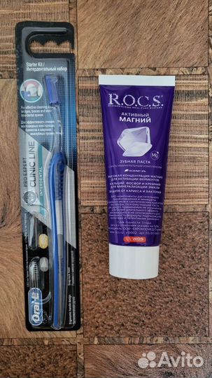 Зубная паста rocs Rocs и ёршики набор Oral-B