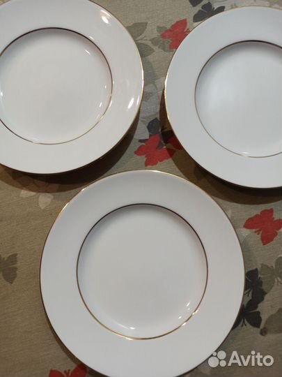 Тарелка лфз-ифз золотая лента 3 штуки