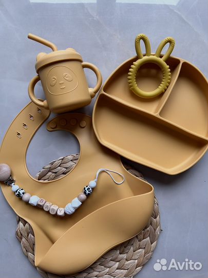 Набор детской силиконовой посуды