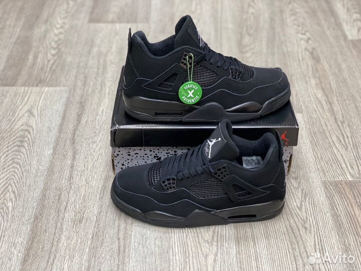 Кроссовки Nike Air Jordan 4 Black Cat (36-45)