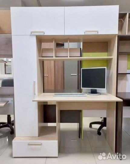 Стильный компьютерный стол Дуб сонома/Белый