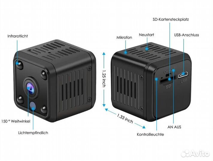 Миниатюрная Wi-Fi беспроводная автономная IP камер