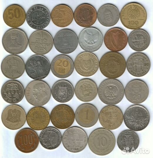 Набор зарубежных монет № 3 - 35 монет из 35 стран