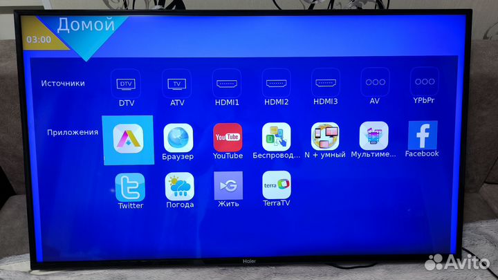 Телевизор Haier 43 дюйма 4K UHD le43f1000u