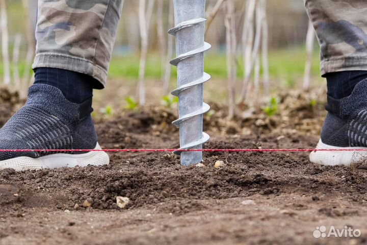 Монтаж под ключ свайного фундамента на винтовых св