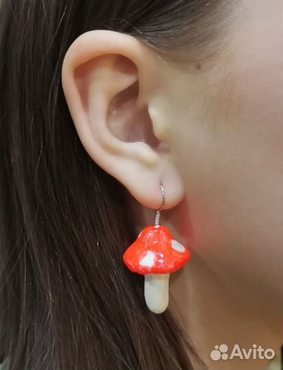 Серьги Мухоморчики