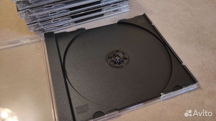 CD jewel box, чёрный и прозрачный трей