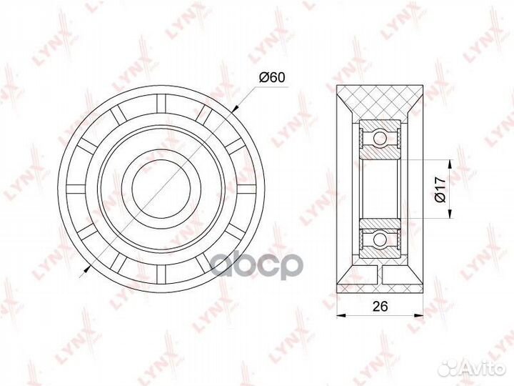 Ролик натяжной приводного ремня PB5272 lynxauto