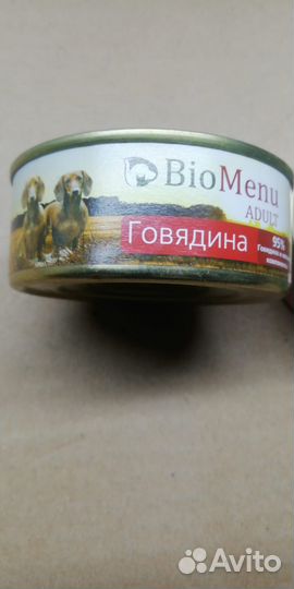 Корм д/собак BioMenu Adult говядина,100г