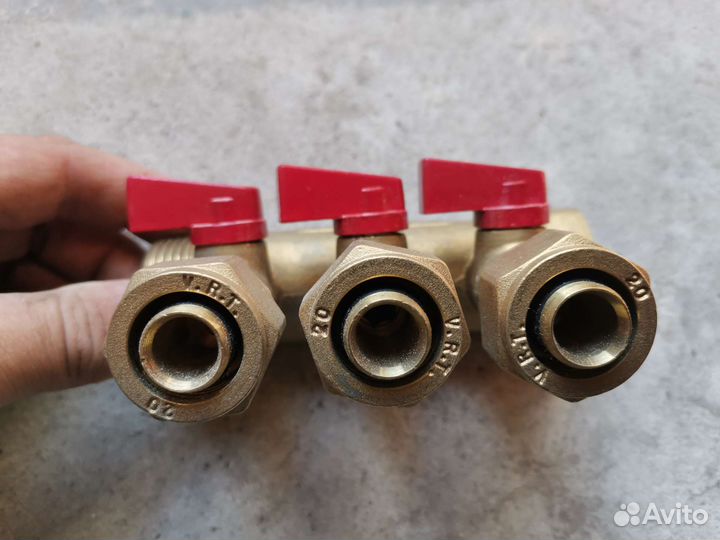 Коллектор с 3 кранами