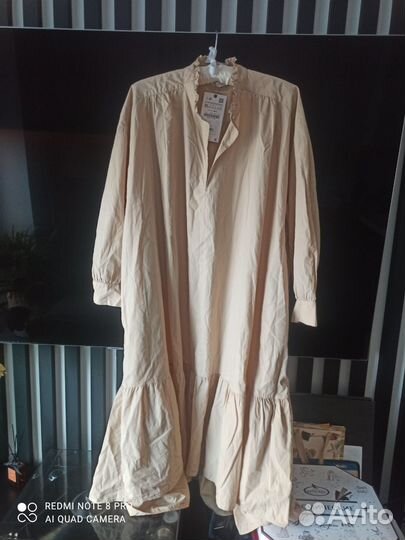 Летнее платье zara 100 хлопок