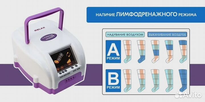 Массажный аппарат+Шорты+Ноги Лимфодренаж