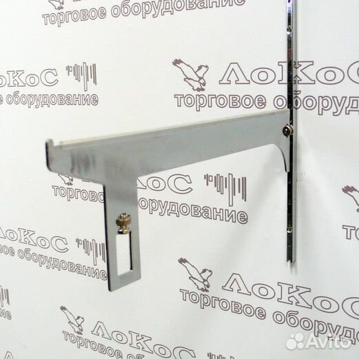 Держатель прямоугольной трубы L350мм, хром