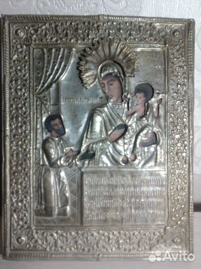 Старинная икона Богородица Нечаянная Радость