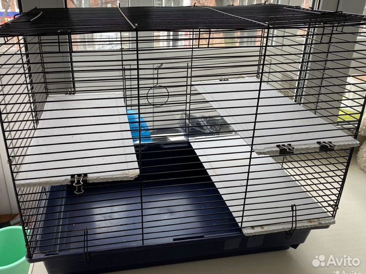 Клетка для грызунов, пересноска и домик-спутник