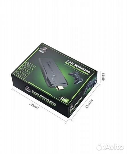 Игровая консоль Wireless 2.4G приставка 2 геймпада